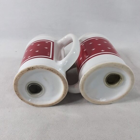 Campbell's Soup 1990 Kids Salt & Pepper Shaker Red White Vintage Ceramic - Picture 6 of 11